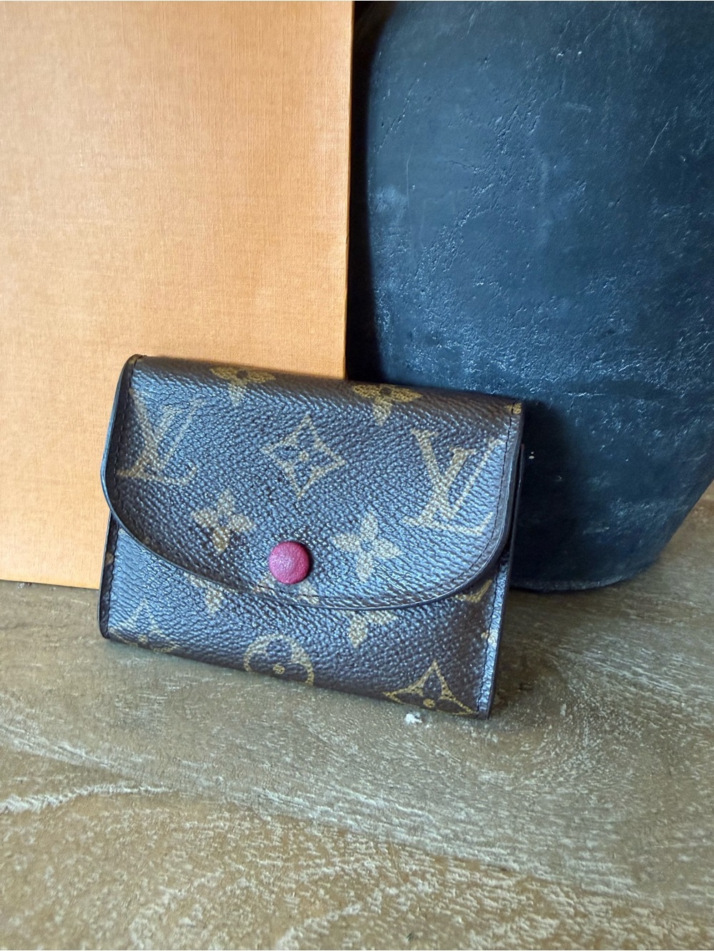 Louis Vuitton Monogram Rosalie card/coin purse in fuchsia
